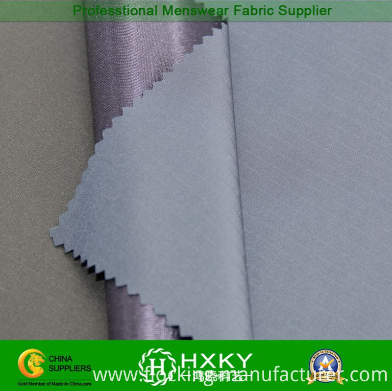 Compound Polyester Pongee Fabric with Shadow Checks for Casual Jacket